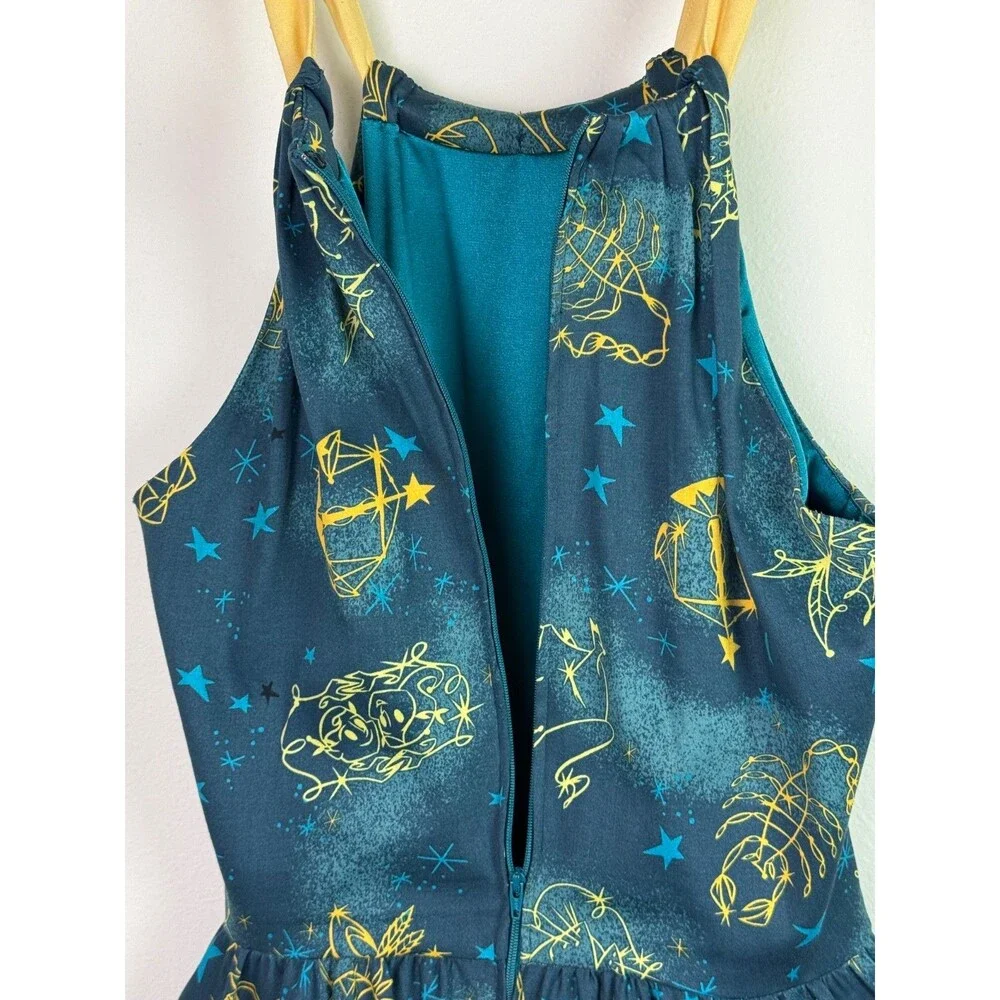 Pinup Couture Audrey Zodiac Celestial Dress Large Fit & Flare Retro Rockabilly - Picture 6 of 10